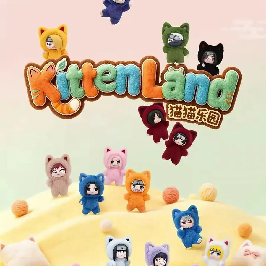 EAKI Naruto Shippuden Kitten Land Series Plush Doll Blind Box