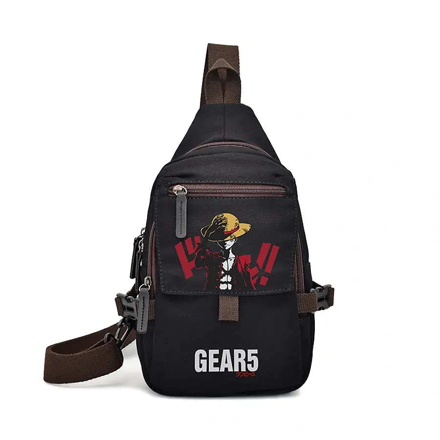 One Piece Luffy Wanted Black Messenger Bag Backpack Chest Bag